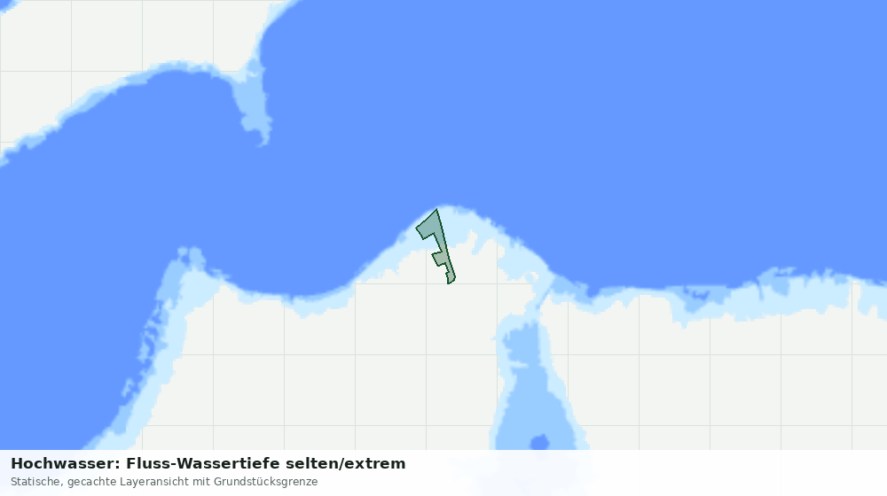 Statische Kartenansicht: Hochwasser: Fluss-Wassertiefe selten/extrem