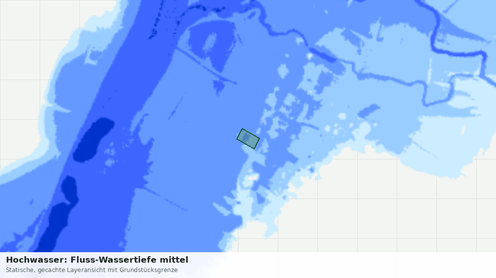 Statische Kartenansicht: Hochwasser: Fluss-Wassertiefe mittel