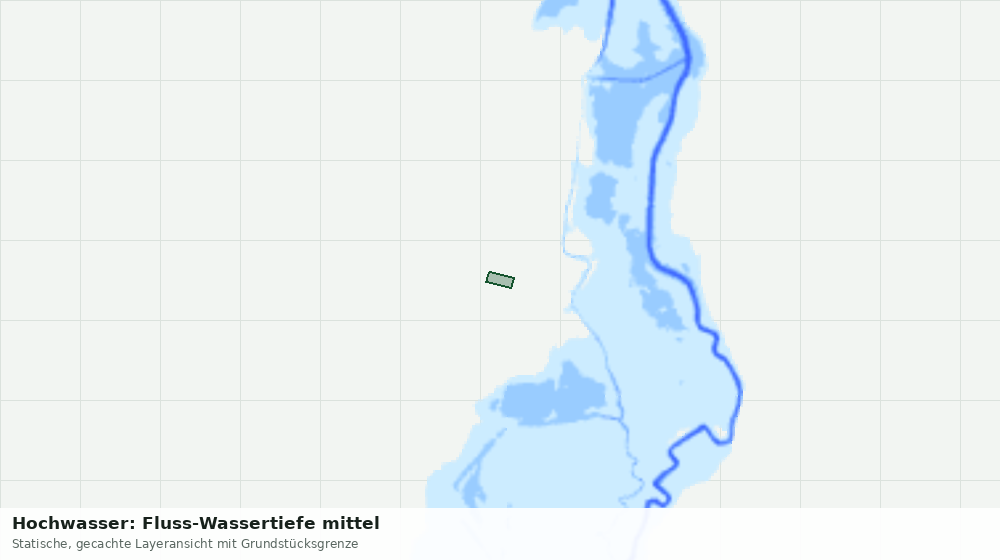 Statische Kartenansicht: Hochwasser: Fluss-Wassertiefe mittel
