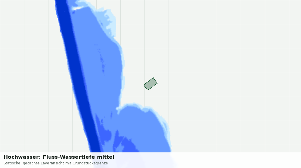 Statische Kartenansicht: Hochwasser: Fluss-Wassertiefe mittel
