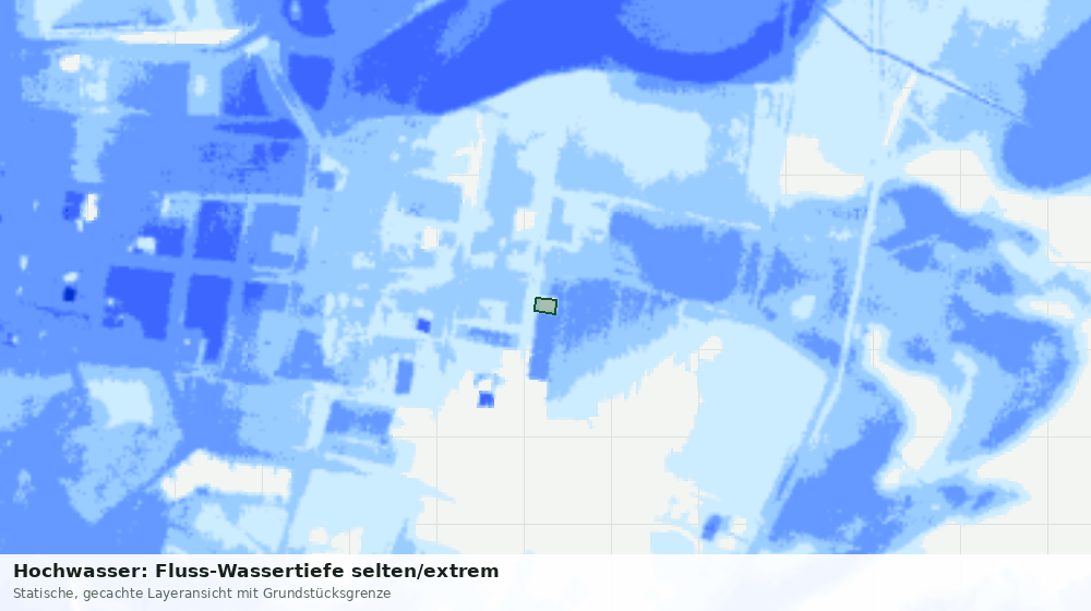 Statische Kartenansicht: Hochwasser: Fluss-Wassertiefe selten/extrem