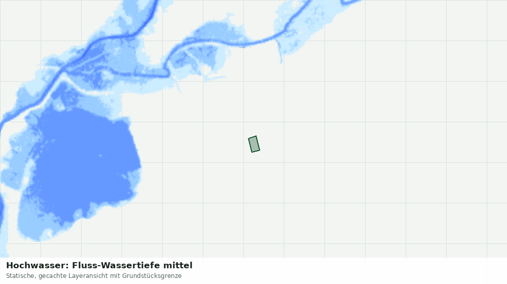 Statische Kartenansicht: Hochwasser: Fluss-Wassertiefe mittel
