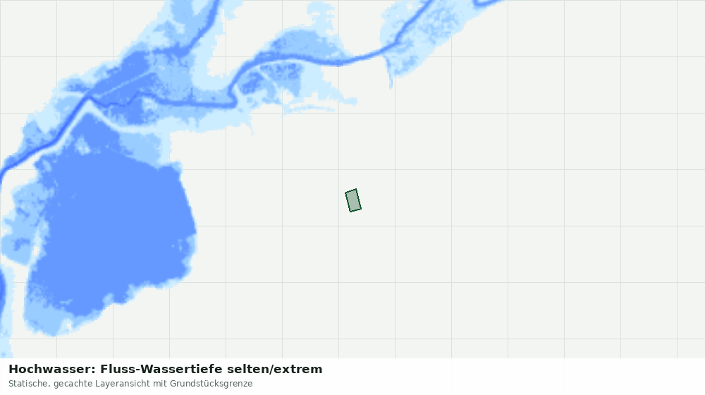 Statische Kartenansicht: Hochwasser: Fluss-Wassertiefe selten/extrem