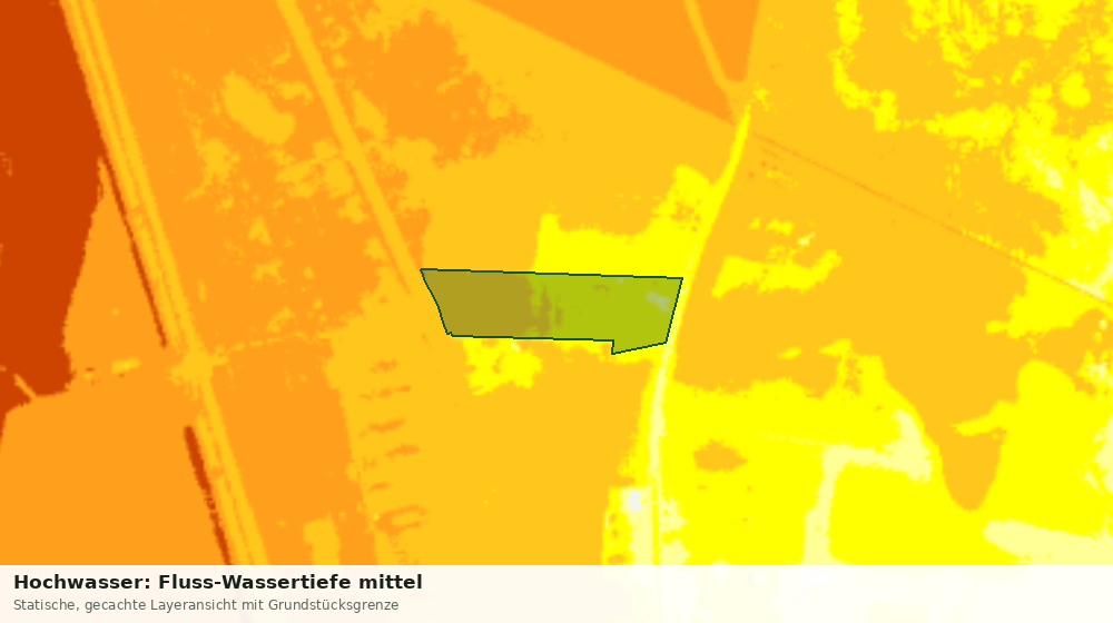 Statische Kartenansicht: Hochwasser: Fluss-Wassertiefe mittel