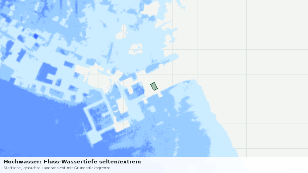 Statische Kartenansicht: Hochwasser: Fluss-Wassertiefe selten/extrem