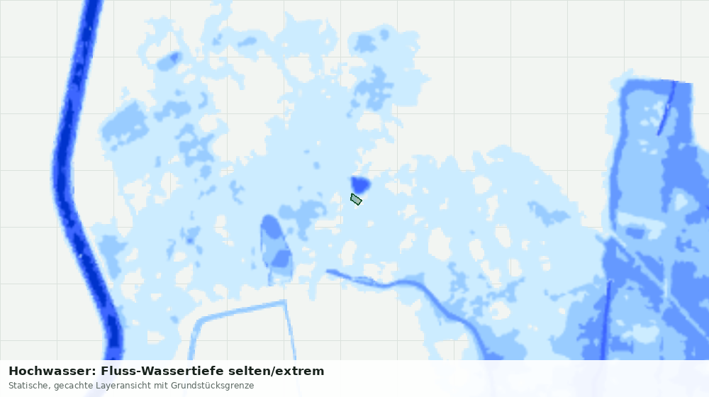 Statische Kartenansicht: Hochwasser: Fluss-Wassertiefe selten/extrem