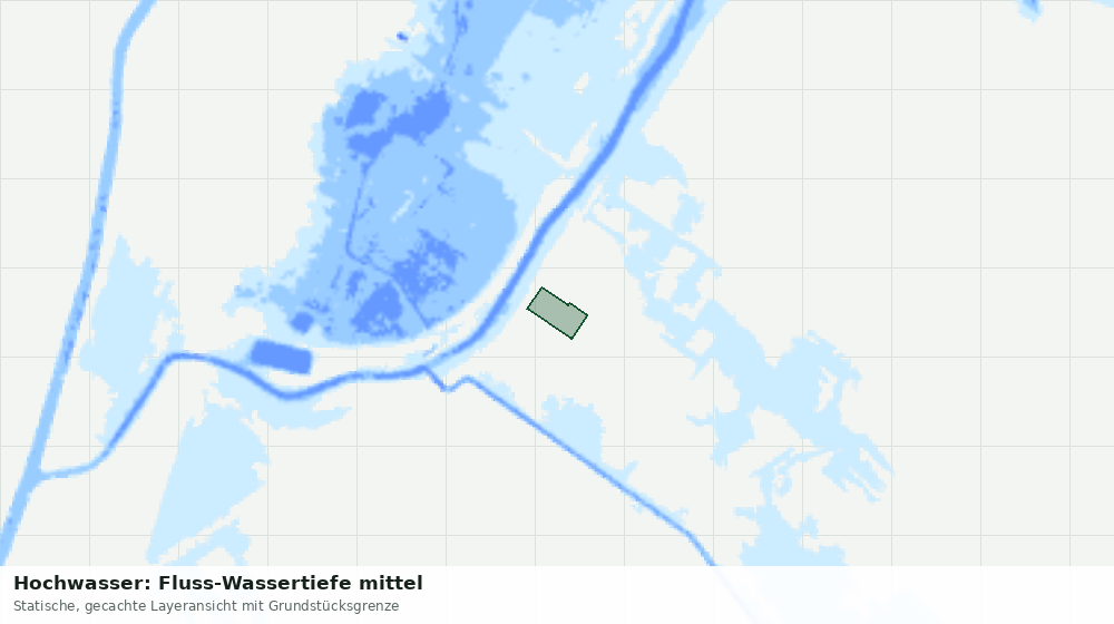 Statische Kartenansicht: Hochwasser: Fluss-Wassertiefe mittel