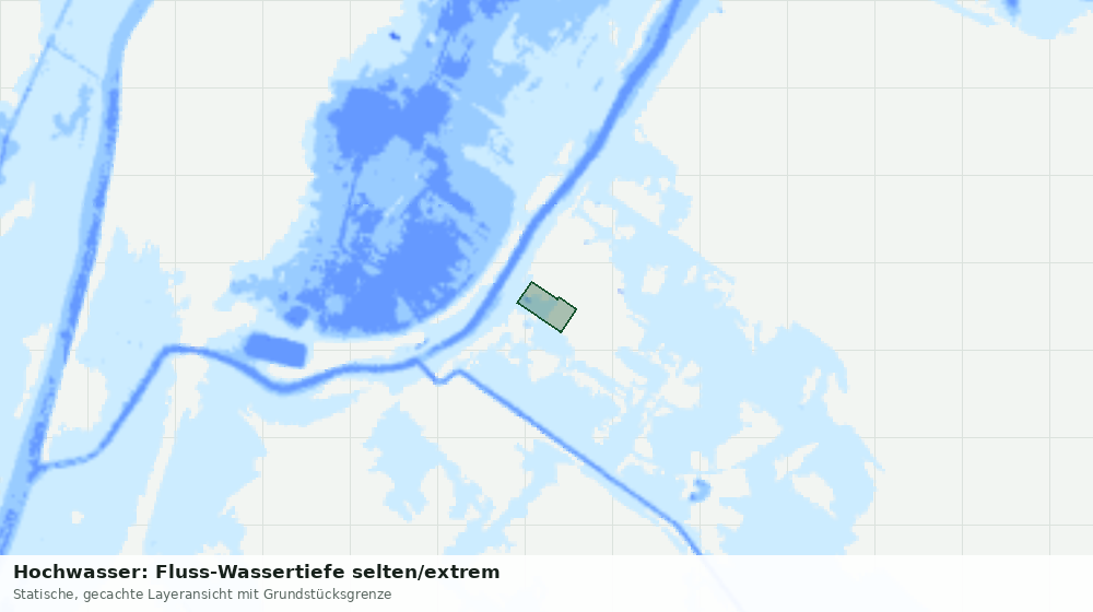 Statische Kartenansicht: Hochwasser: Fluss-Wassertiefe selten/extrem