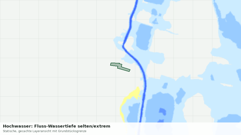 Statische Kartenansicht: Hochwasser: Fluss-Wassertiefe selten/extrem