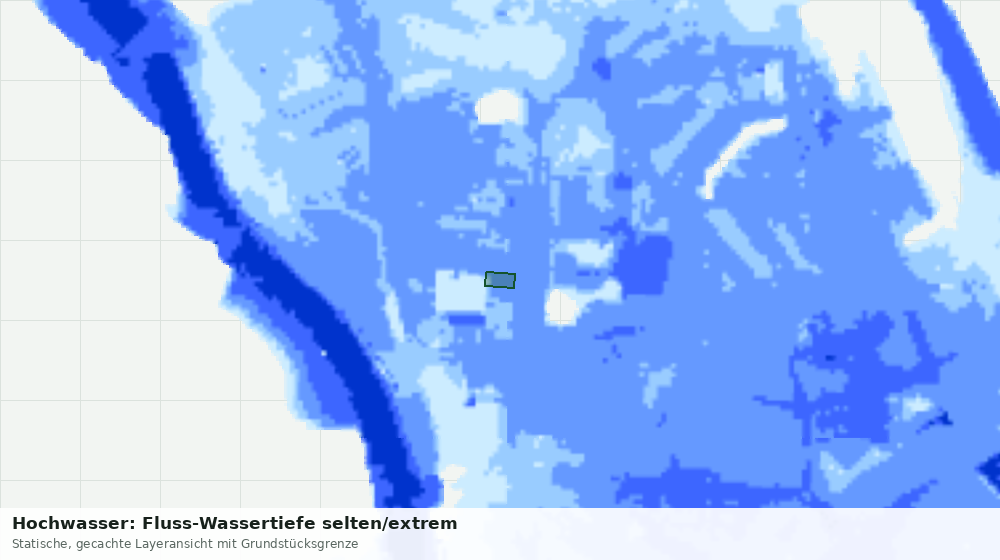 Statische Kartenansicht: Hochwasser: Fluss-Wassertiefe selten/extrem