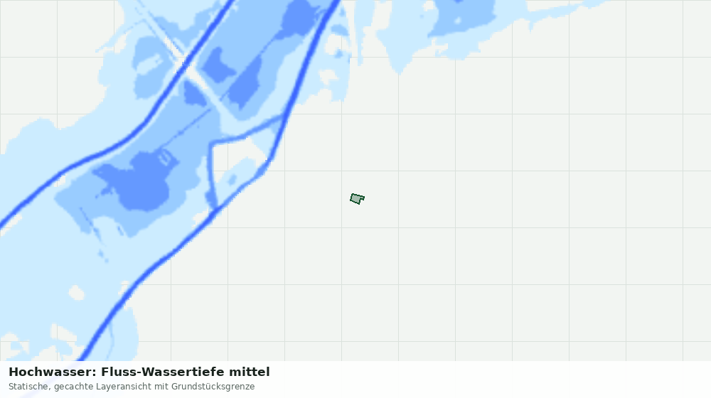 Statische Kartenansicht: Hochwasser: Fluss-Wassertiefe mittel