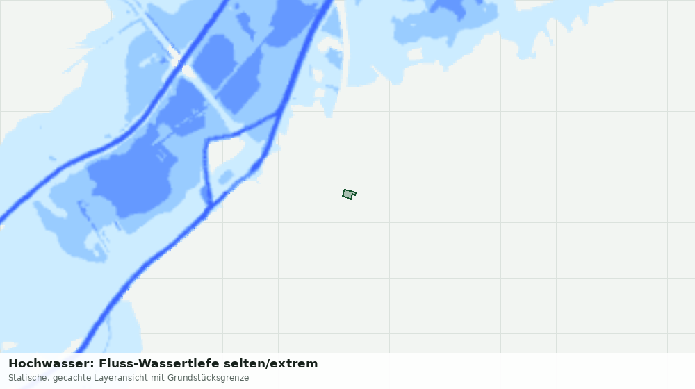 Statische Kartenansicht: Hochwasser: Fluss-Wassertiefe selten/extrem