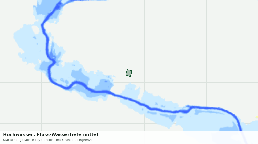 Statische Kartenansicht: Hochwasser: Fluss-Wassertiefe mittel