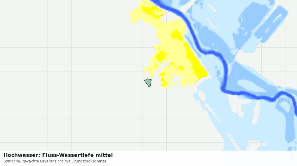 Statische Kartenansicht: Hochwasser: Fluss-Wassertiefe mittel