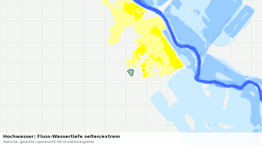 Statische Kartenansicht: Hochwasser: Fluss-Wassertiefe selten/extrem
