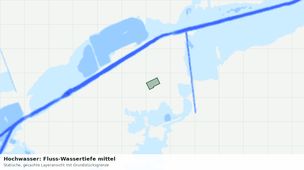 Statische Kartenansicht: Hochwasser: Fluss-Wassertiefe mittel