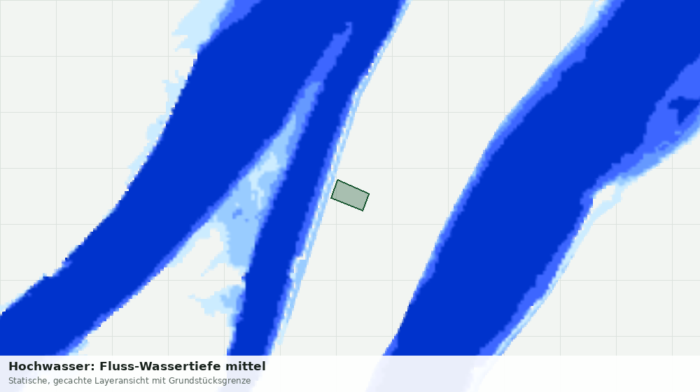 Statische Kartenansicht: Hochwasser: Fluss-Wassertiefe mittel