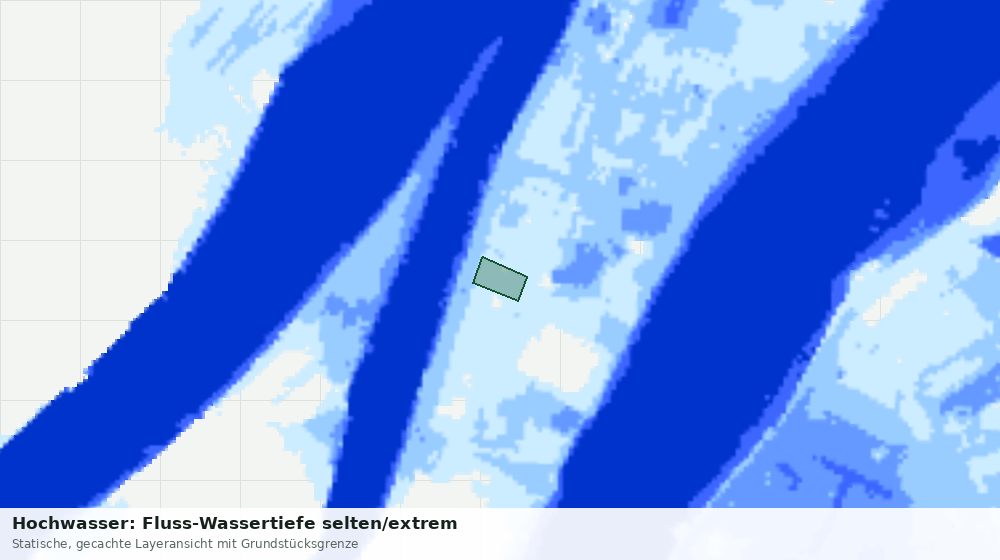 Statische Kartenansicht: Hochwasser: Fluss-Wassertiefe selten/extrem