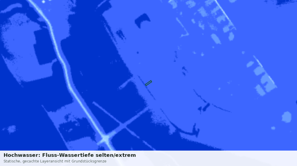 Statische Kartenansicht: Hochwasser: Fluss-Wassertiefe selten/extrem