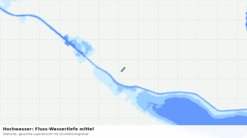 Statische Kartenansicht: Hochwasser: Fluss-Wassertiefe mittel