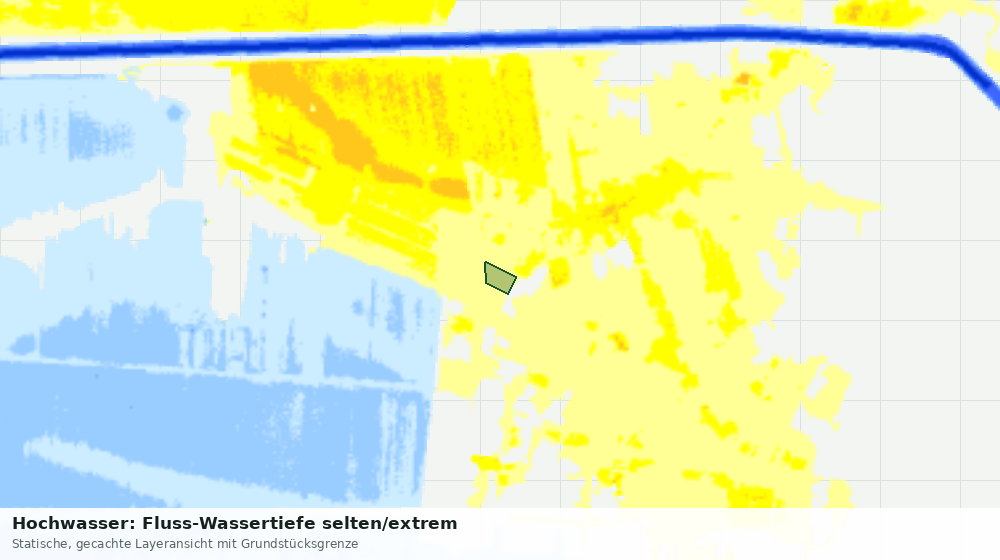 Statische Kartenansicht: Hochwasser: Fluss-Wassertiefe selten/extrem