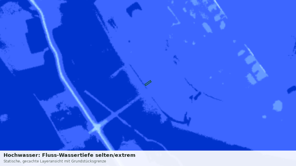 Statische Kartenansicht: Hochwasser: Fluss-Wassertiefe selten/extrem