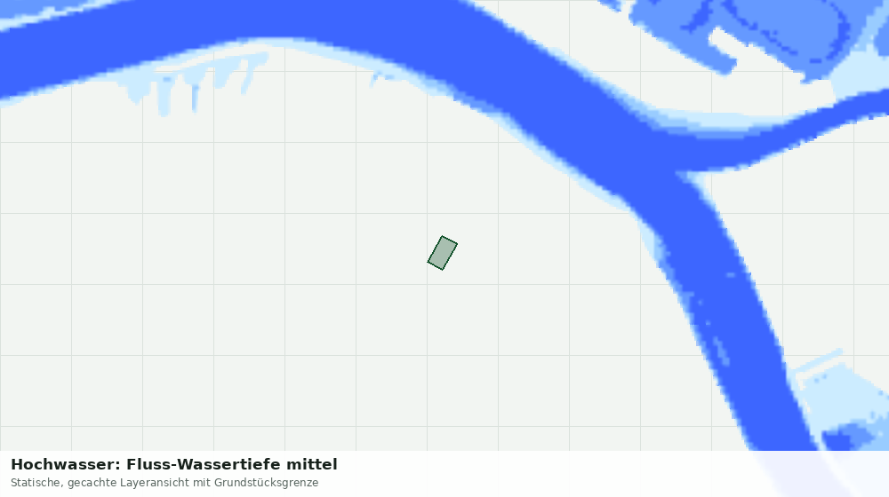 Statische Kartenansicht: Hochwasser: Fluss-Wassertiefe mittel