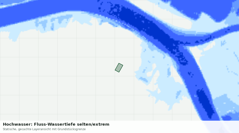Statische Kartenansicht: Hochwasser: Fluss-Wassertiefe selten/extrem