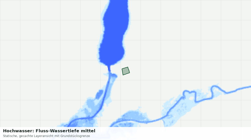 Statische Kartenansicht: Hochwasser: Fluss-Wassertiefe mittel