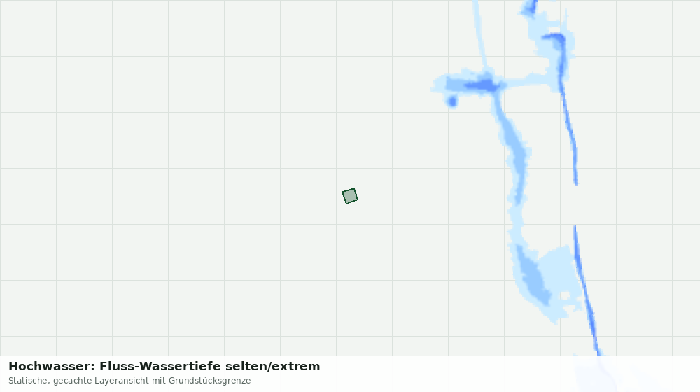 Statische Kartenansicht: Hochwasser: Fluss-Wassertiefe selten/extrem