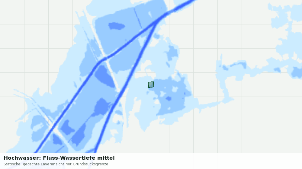 Statische Kartenansicht: Hochwasser: Fluss-Wassertiefe mittel