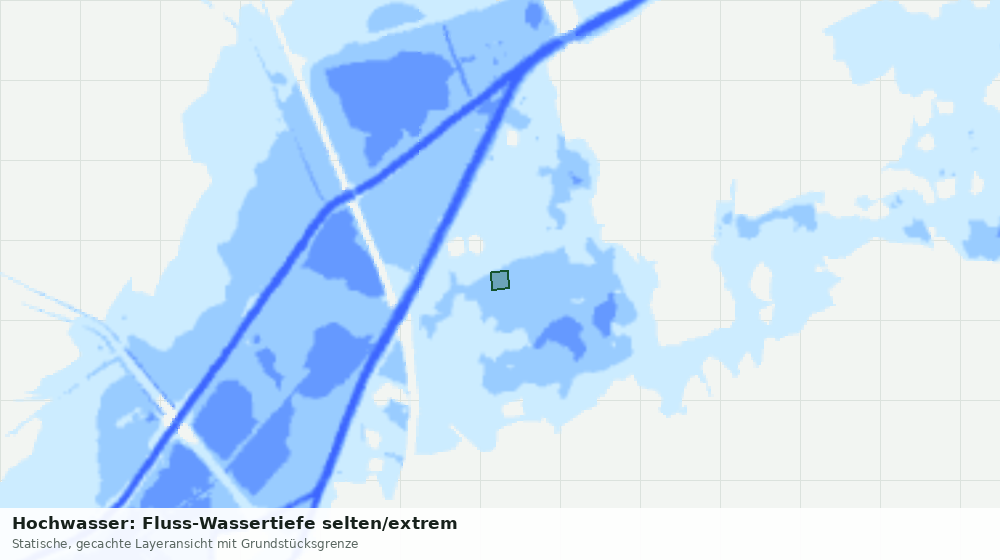 Statische Kartenansicht: Hochwasser: Fluss-Wassertiefe selten/extrem
