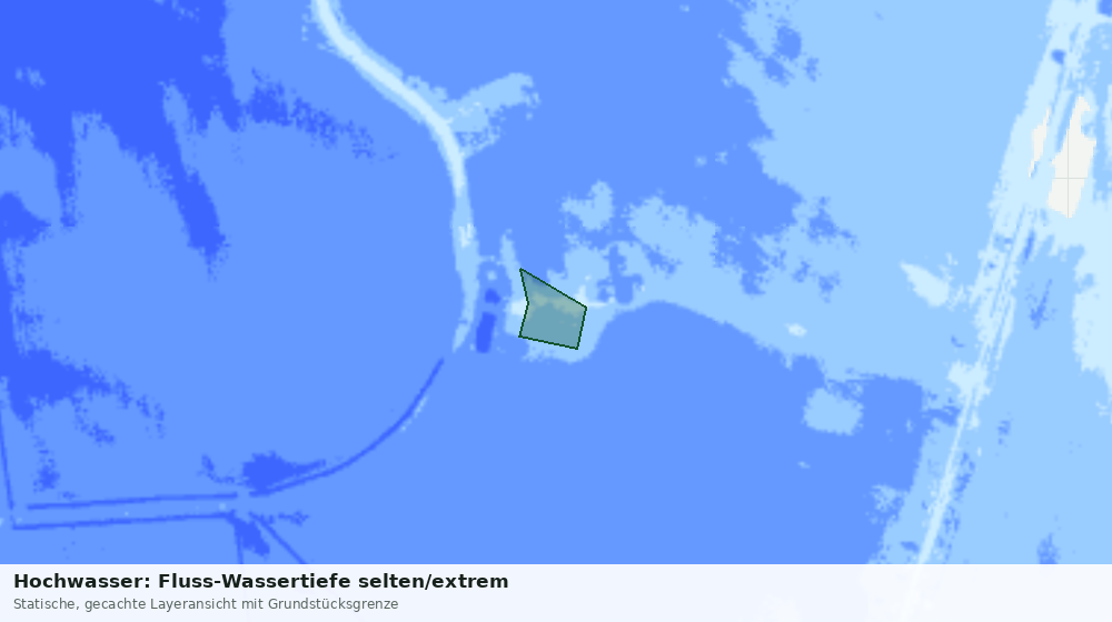 Statische Kartenansicht: Hochwasser: Fluss-Wassertiefe selten/extrem