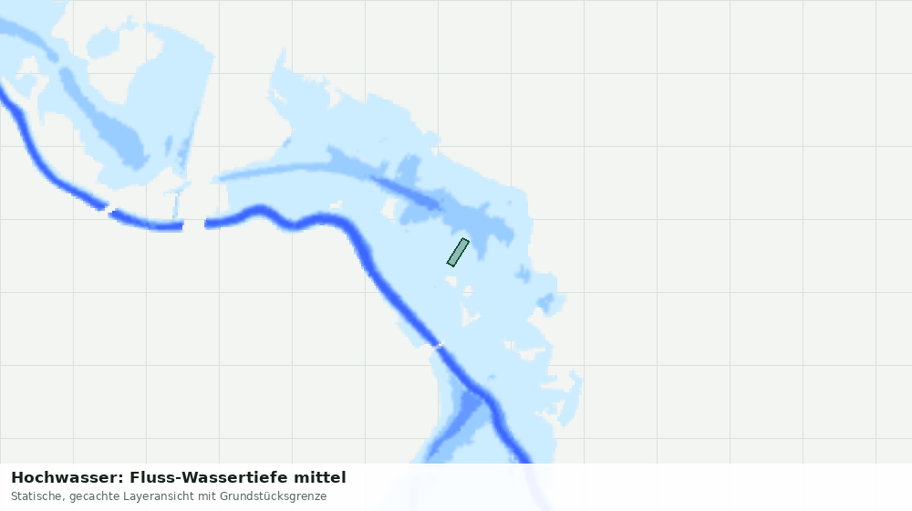 Statische Kartenansicht: Hochwasser: Fluss-Wassertiefe mittel
