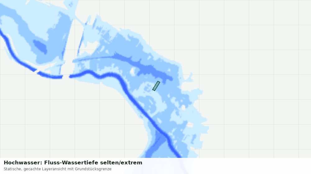 Statische Kartenansicht: Hochwasser: Fluss-Wassertiefe selten/extrem