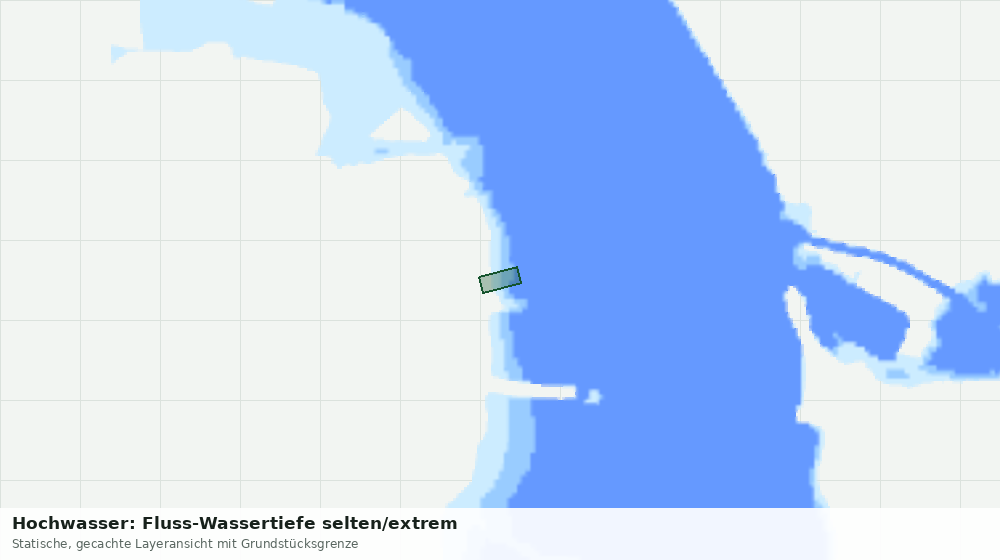 Statische Kartenansicht: Hochwasser: Fluss-Wassertiefe selten/extrem