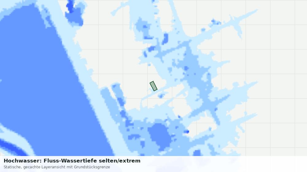 Statische Kartenansicht: Hochwasser: Fluss-Wassertiefe selten/extrem