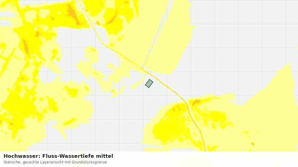 Statische Kartenansicht: Hochwasser: Fluss-Wassertiefe mittel