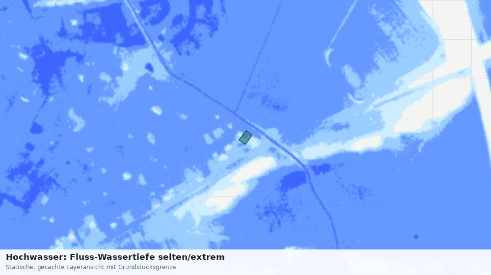 Statische Kartenansicht: Hochwasser: Fluss-Wassertiefe selten/extrem