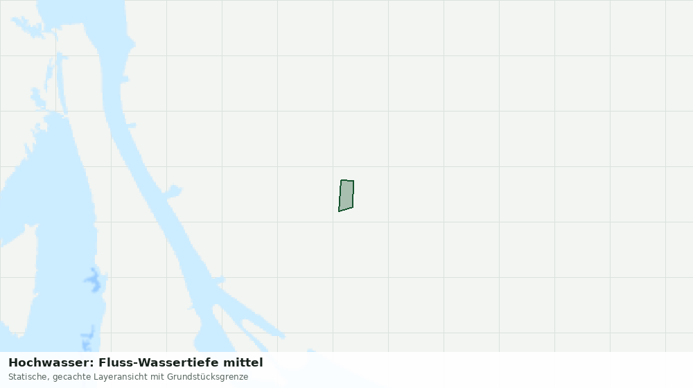 Statische Kartenansicht: Hochwasser: Fluss-Wassertiefe mittel