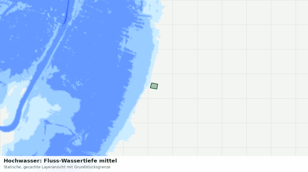 Statische Kartenansicht: Hochwasser: Fluss-Wassertiefe mittel