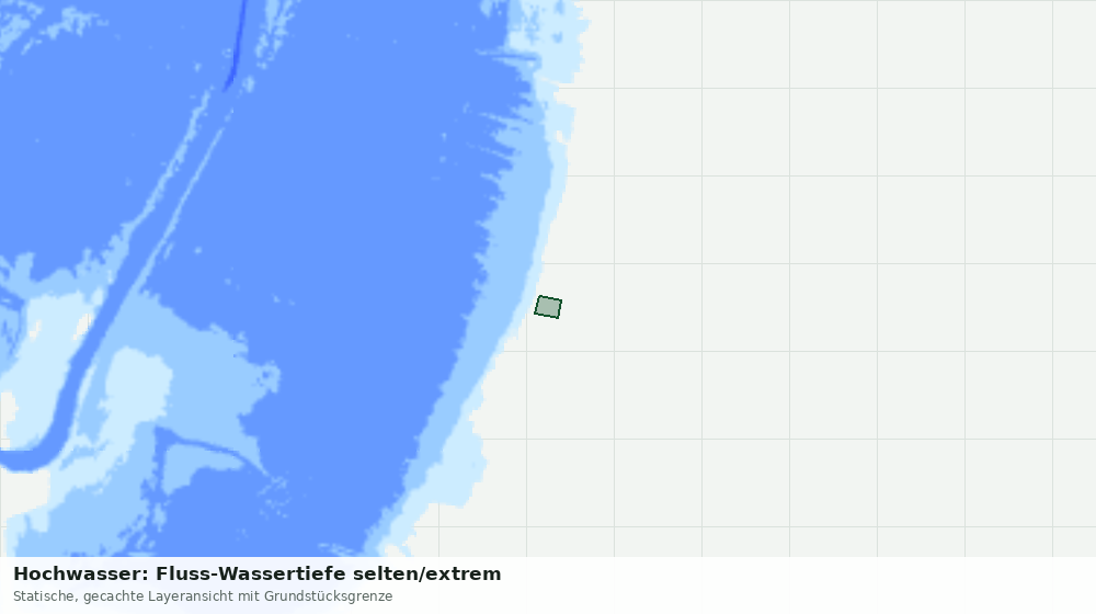 Statische Kartenansicht: Hochwasser: Fluss-Wassertiefe selten/extrem