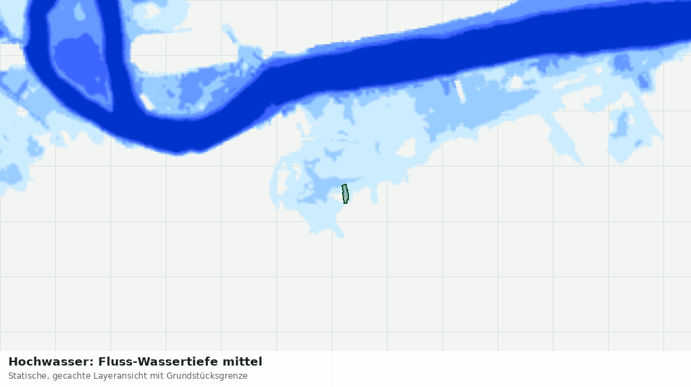 Statische Kartenansicht: Hochwasser: Fluss-Wassertiefe mittel