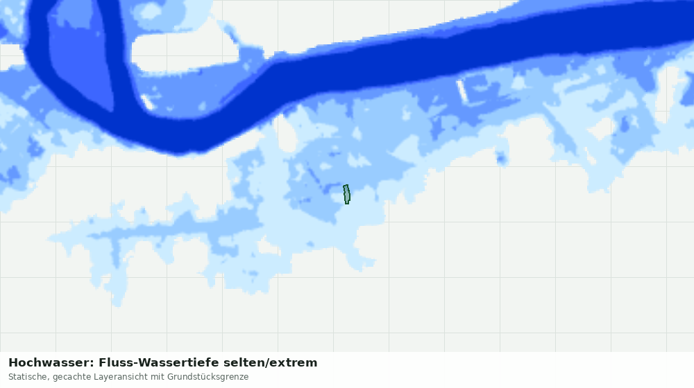 Statische Kartenansicht: Hochwasser: Fluss-Wassertiefe selten/extrem