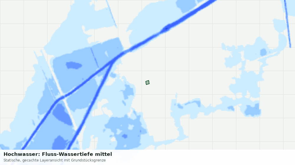 Statische Kartenansicht: Hochwasser: Fluss-Wassertiefe mittel