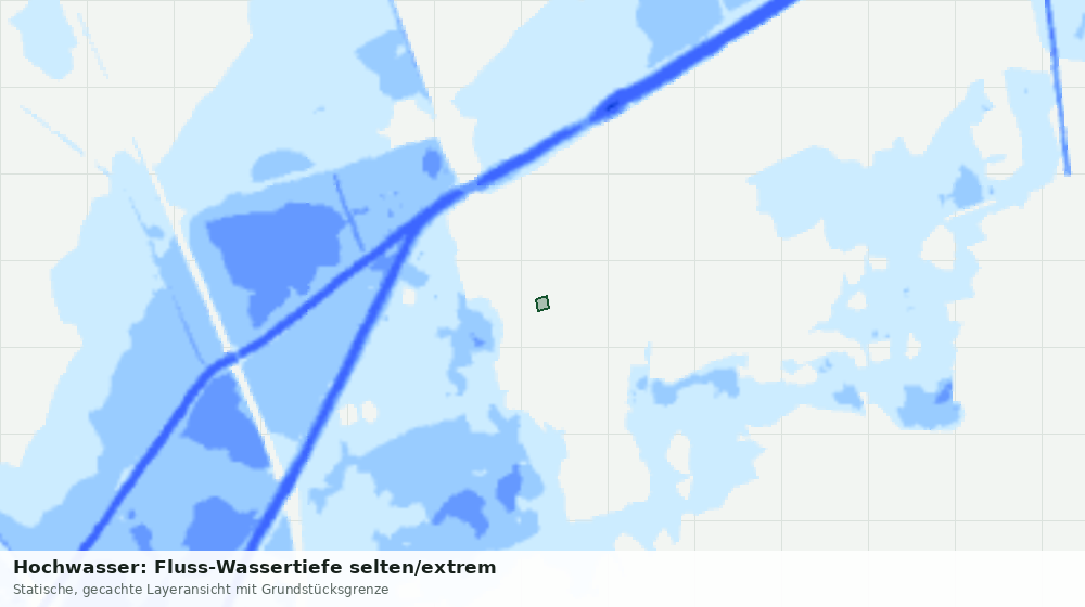 Statische Kartenansicht: Hochwasser: Fluss-Wassertiefe selten/extrem