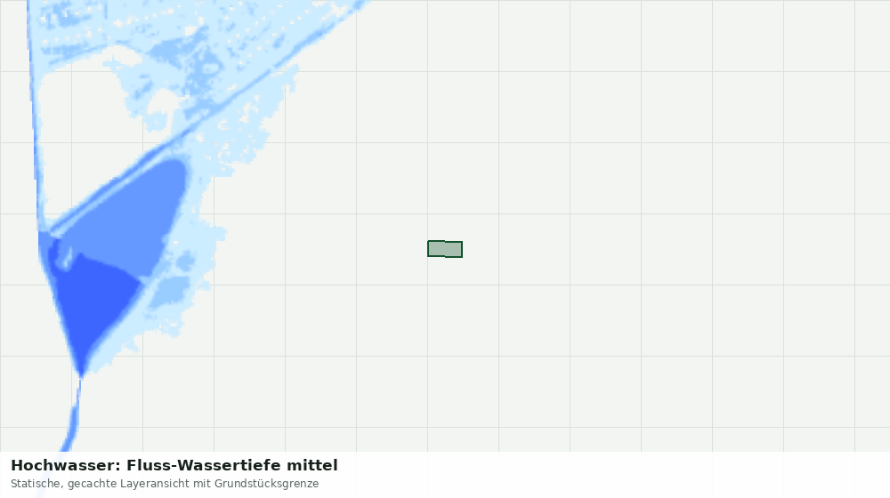 Statische Kartenansicht: Hochwasser: Fluss-Wassertiefe mittel