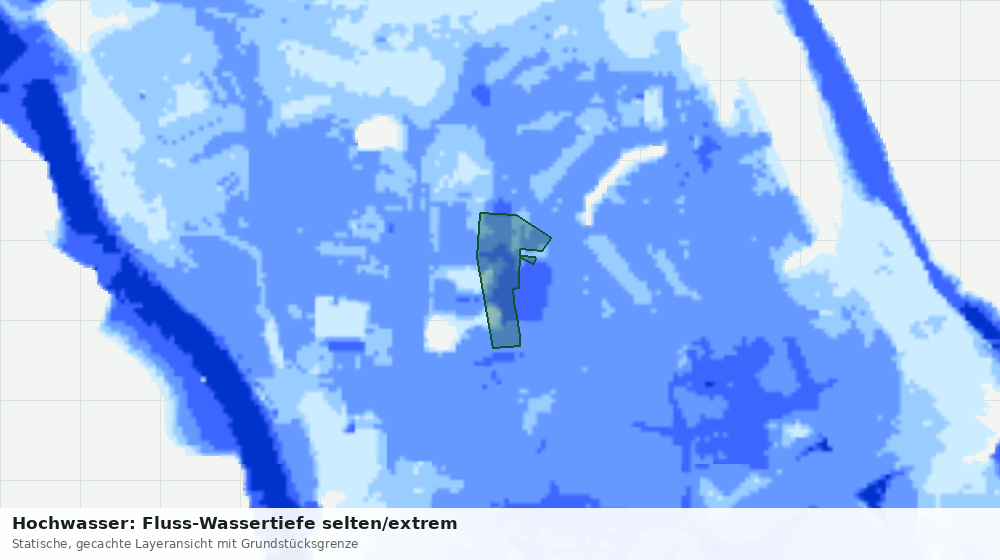 Statische Kartenansicht: Hochwasser: Fluss-Wassertiefe selten/extrem
