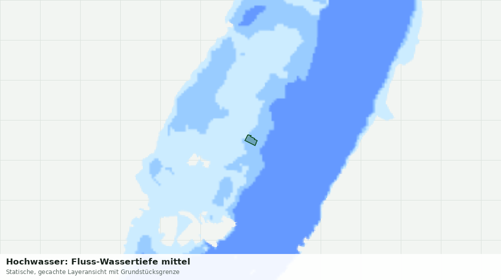 Statische Kartenansicht: Hochwasser: Fluss-Wassertiefe mittel