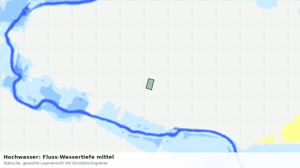 Statische Kartenansicht: Hochwasser: Fluss-Wassertiefe mittel